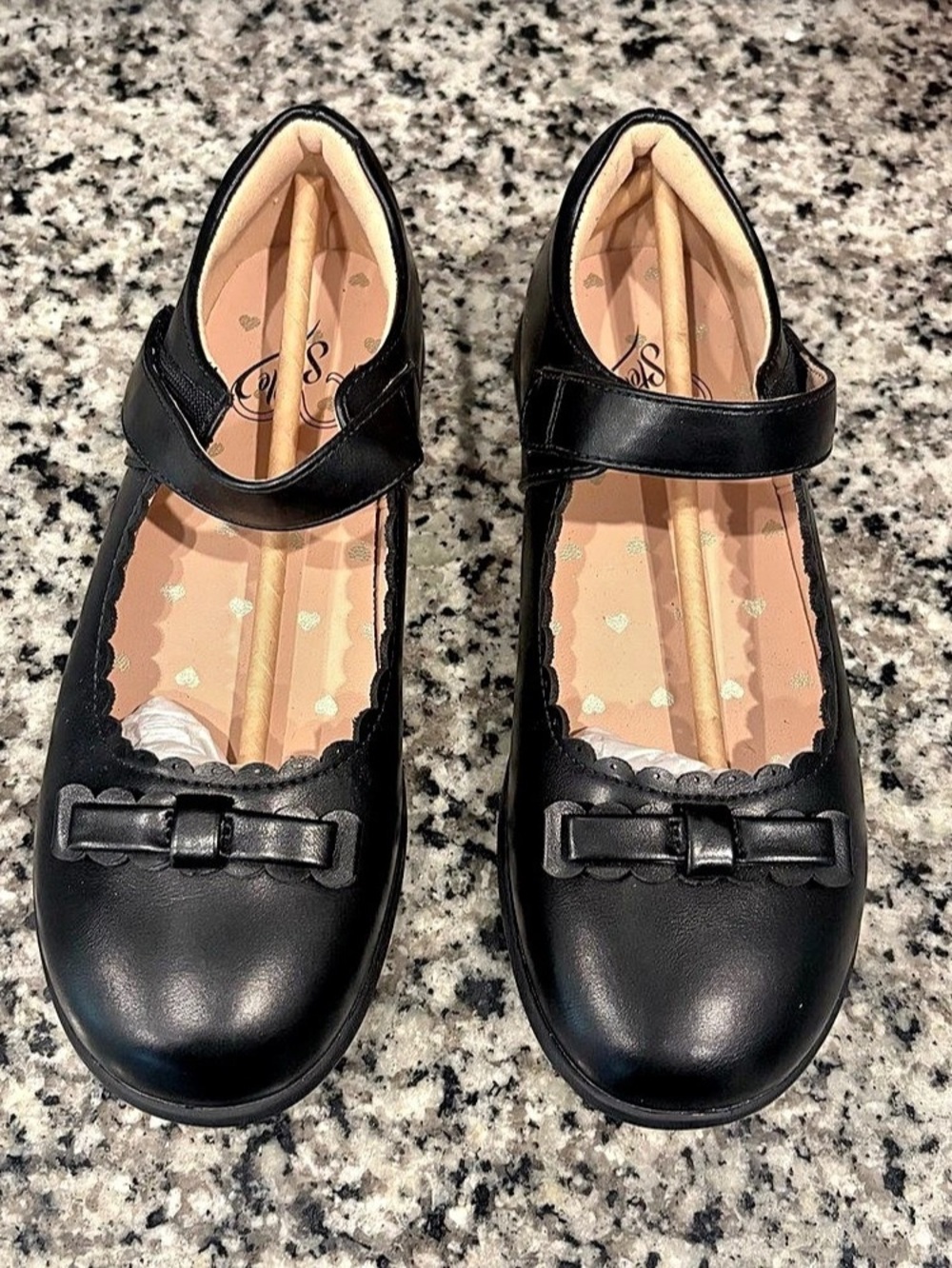 Stelle  Girls US 4 Black Mary Jane Shoes